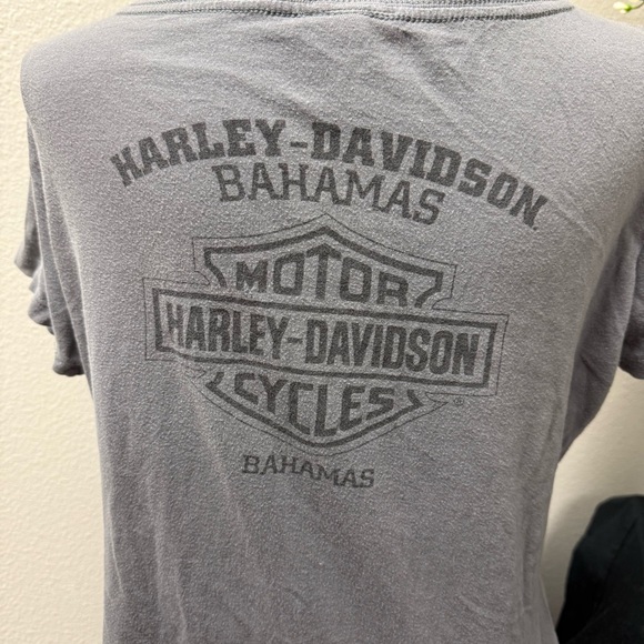 Harley Davidson Gray Pink Graphic Tee XL Women’s Biker Motorcycle T-Shirt - Picture 4 of 8